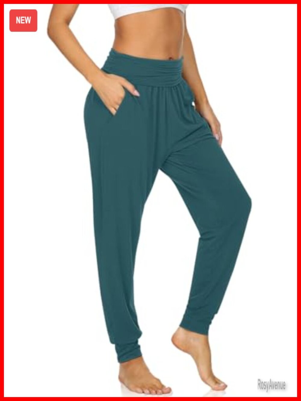 Cozy Yoga Joggers with Pockets Loose Workout Sweatpants Lounge Pants